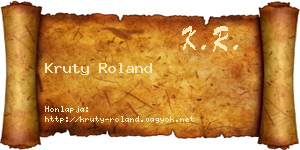 Kruty Roland névjegykártya